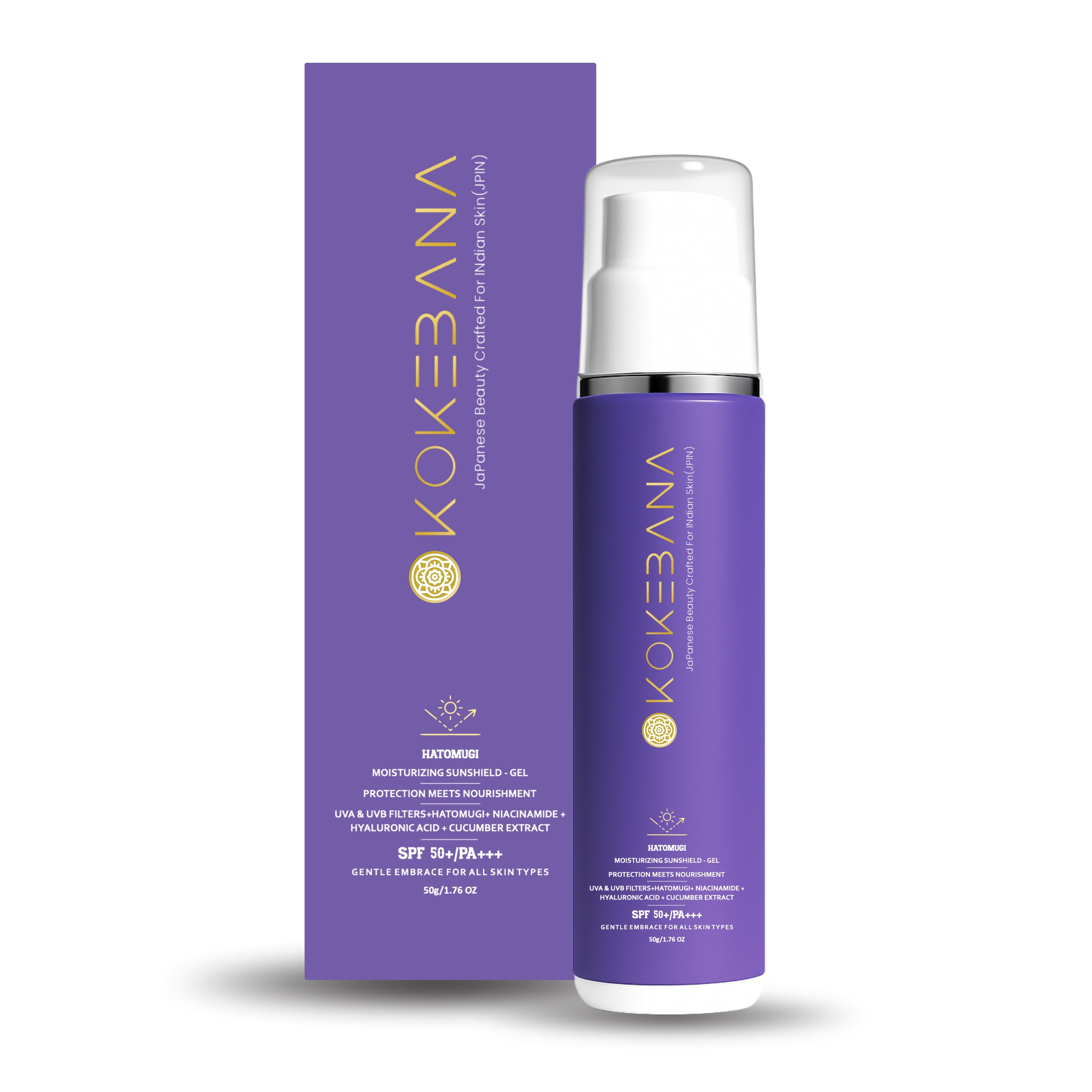 Hatomugi Moisturising Sunscreen Gel SPF 50+ PA+++